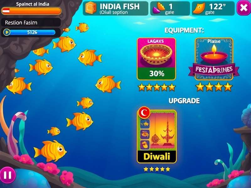 India Fish Splash regional festival event showing Diwali themed content
